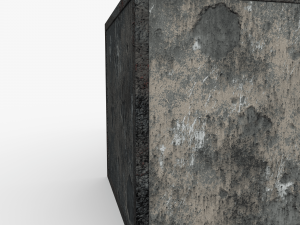 Concrete block 1m Modelo 3D