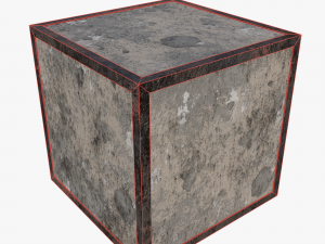 Concrete block 1m Modelo 3D