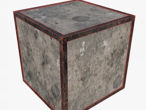 Бетонный блок 1м 3D Модель