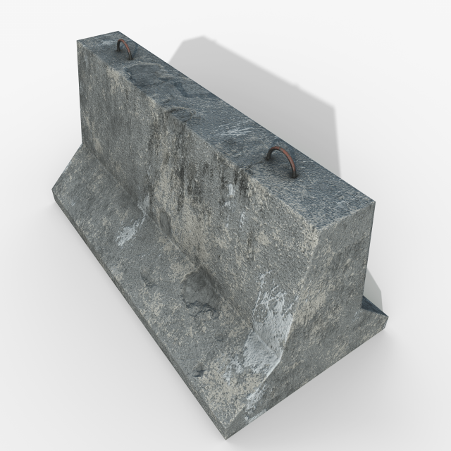 Road block 2m x 1m Modelo 3D .c4d .max .obj .3ds .fbx .stl .blend 