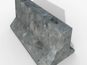 로드 블록 2m x 1m 3D 모델