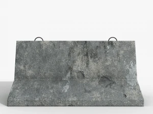 Road block 2m x 1m 3D Model