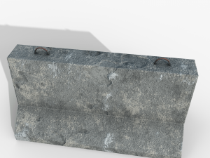 Road block 2m x 1m Modelo 3D