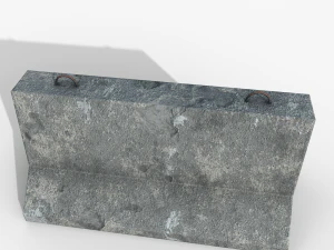 Road block 2m x 1m 3D Model