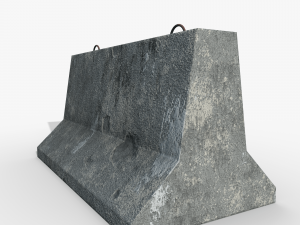 Road block 2m x 1m Modelo 3D