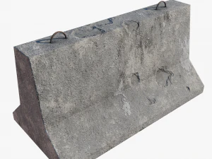 Road block 2m x 1m 3D Model