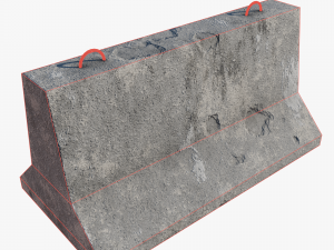 Road block 2m x 1m Modelo 3D