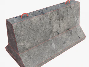 Road block 2m x 1m 3D Model