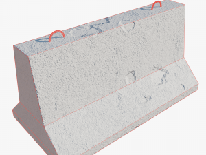 Road block 2m x 1m Modelo 3D
