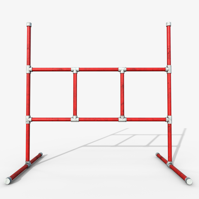 Plastic barrier 3D Модель .c4d .max .obj .3ds .fbx .stl .blend 