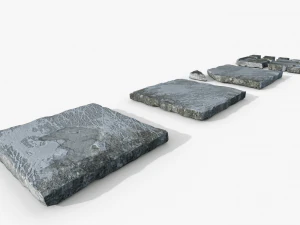 Telhas de cimento musgo pintura Modelo 3D