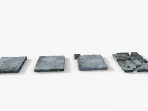 Telhas de cimento musgo pintura Modelo 3D