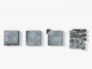 Telhas de cimento musgo pintura Modelo 3D