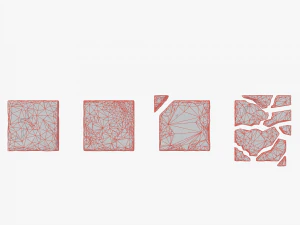 Telhas de cimento musgo pintura Modelo 3D