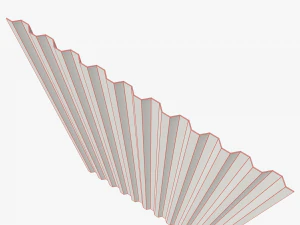 Profiled sheet metal 3D Model