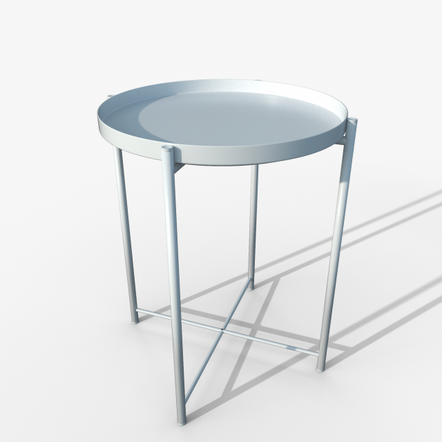 Gladom table white IKEA 3Dモデル .c4d .max .obj .3ds .fbx .stl .blend 