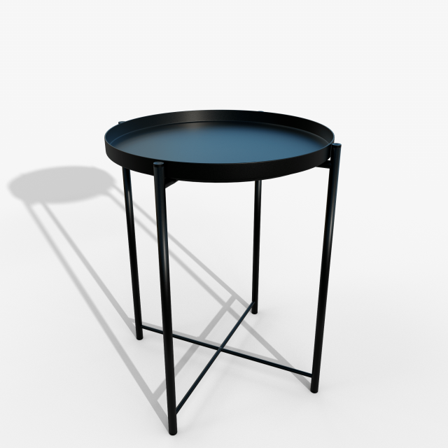 Gladom table black IKEA 3D 모델 .c4d .max .obj .3ds .fbx .stl .blend 