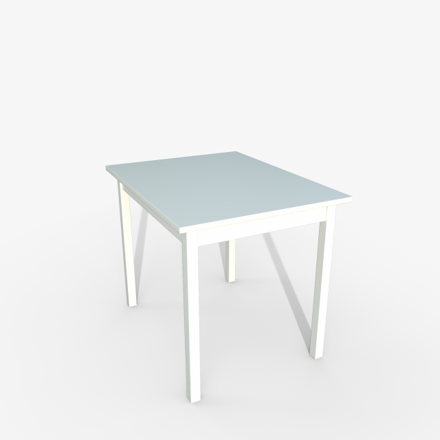 Table IKEA OLMSTAD 90x70 White 3D Model .c4d .max .obj .3ds .fbx .stl .blend 