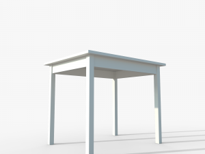 Table IKEA OLMSTAD 90x70 White 3D Model