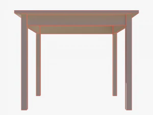 Table IKEA OLMSTAD 90x70 White 3D Model