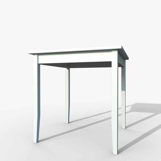 Table IKEA Lerhamn 74x74x75 White 3D 모델 .c4d .max .obj .3ds .fbx .stl .blend 