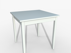 Table IKEA Lerhamn 74x74x75 White 3D 모델