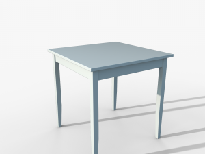 Table IKEA Lerhamn 74x74x75 White 3D 모델