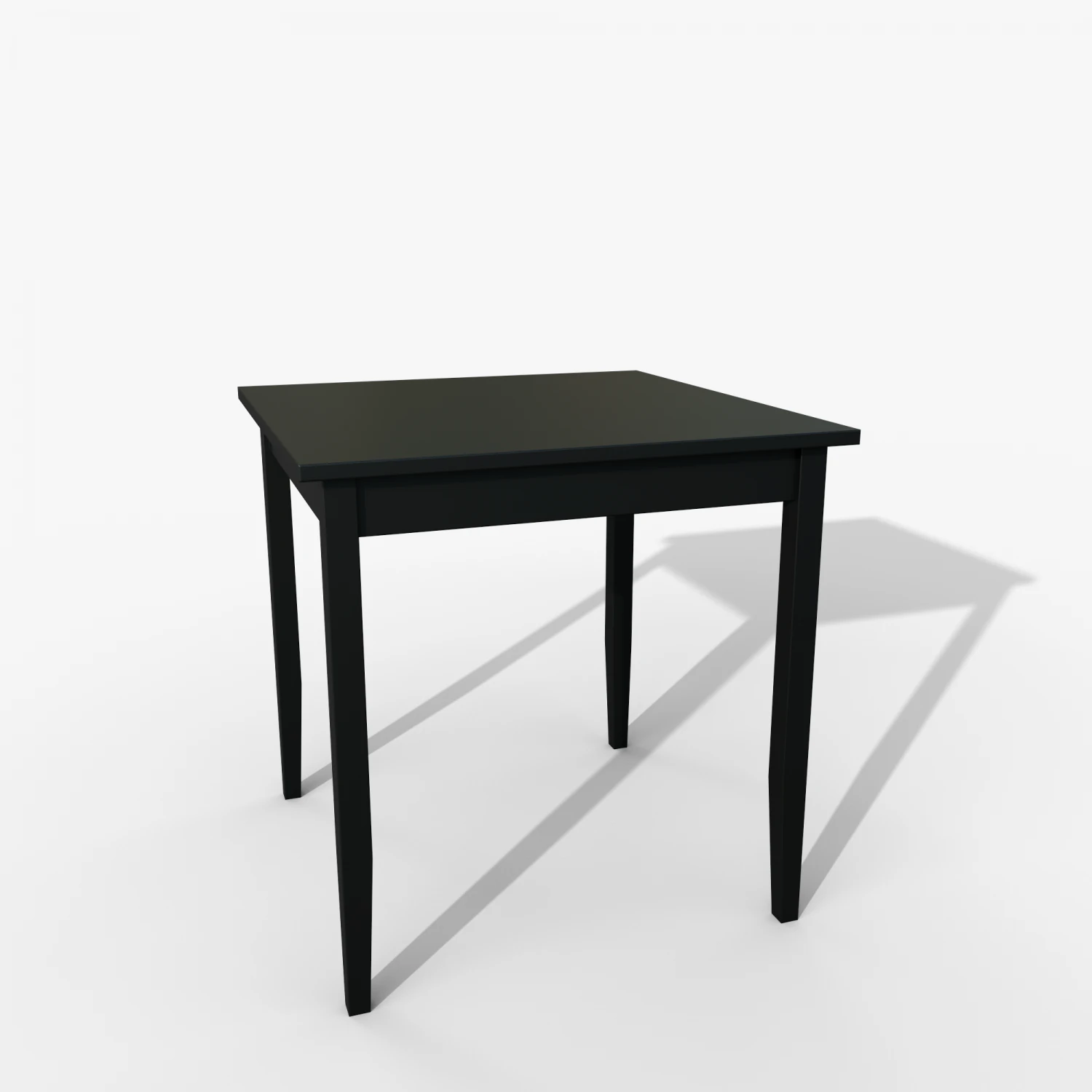 Table IKEA Lerhamn 74x74x75 Black 3D Model .c4d .max .obj .3ds .fbx .stl .blend