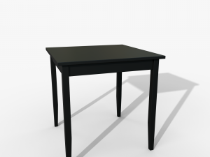Table IKEA Lerhamn 74x74x75 Black 3D मॉडल