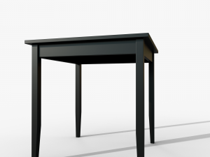 Table IKEA Lerhamn 74x74x75 Black 3D Model