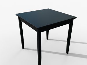 Table IKEA Lerhamn 74x74x75 Black 3D Model