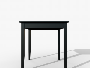 Table IKEA Lerhamn 74x74x75 Black 3D Model