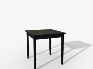 Table IKEA Lerhamn 74x74x75 Black 3D Model