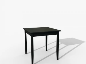 Table IKEA Lerhamn 74x74x75 Black 3D Model