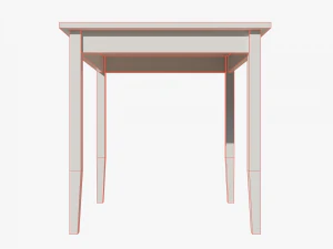 Table IKEA Lerhamn 74x74x75 Black 3D Model
