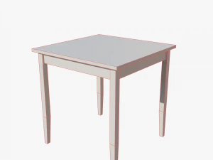 Table IKEA Lerhamn 74x74x75 Black 3D Model