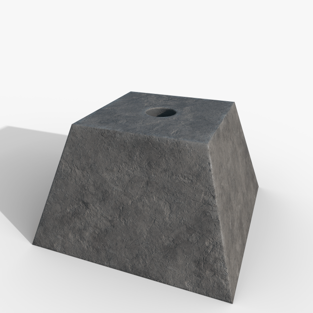 Concrete pyramid 3D मॉडल .c4d .max .obj .3ds .fbx .stl .blend 