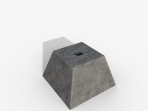 Concrete pyramid 3D मॉडल