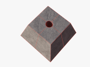 Concrete pyramid 3D मॉडल