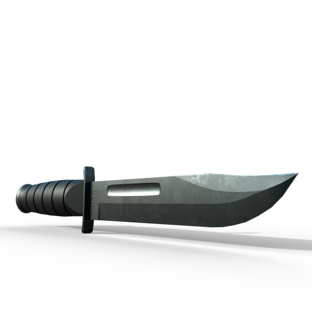USA Army knife Model 3D .c4d .max .obj .3ds .fbx .stl .blend 