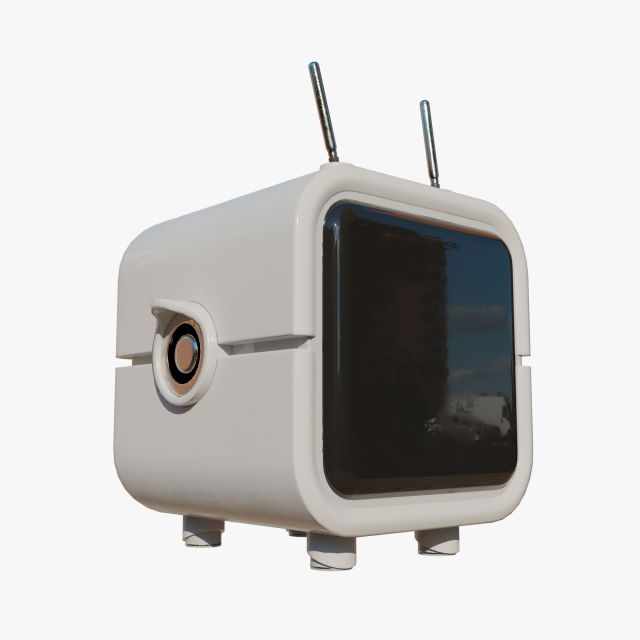 Square robot 3D Model .c4d .max .obj .3ds .fbx .stl .blend 
