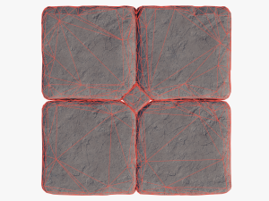 Old paving slabs Model 3D