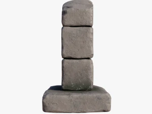 Broken column 3D Model