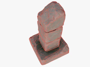 Broken column 3D Model
