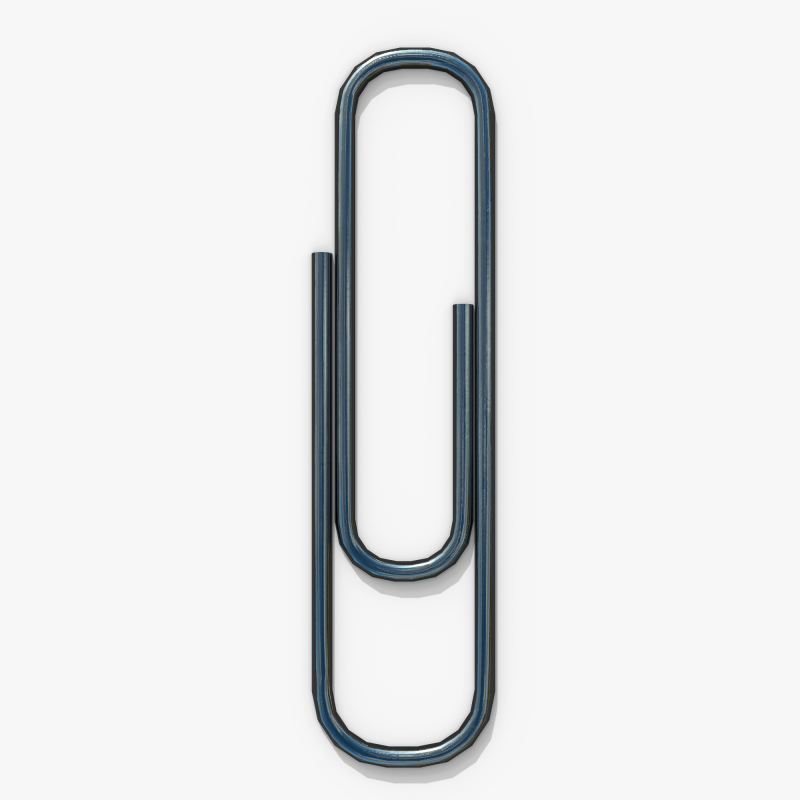 Paper clip Model 3D .c4d .max .obj .3ds .fbx .stl .blend 