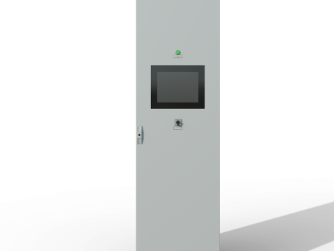 Control cabinet with monitor 3D Model