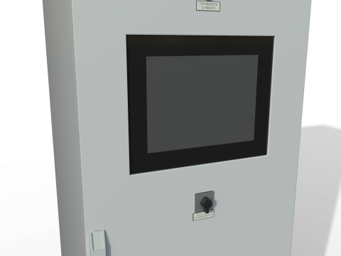 Control cabinet with monitor 3D Model