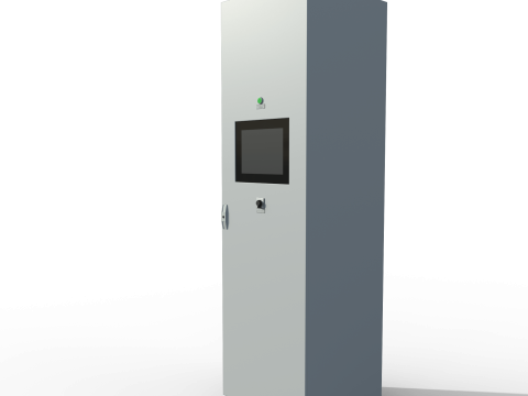 Control cabinet with monitor 3D Model