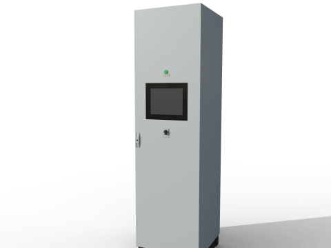 Control cabinet with monitor 3D Model