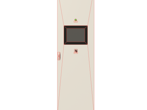 Control cabinet with monitor 3D Model